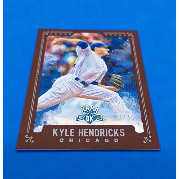 2017 Panini Diamond Kings - SP Kyle Hendricks #117 Brown Framed /49 - Picture 2 of 9